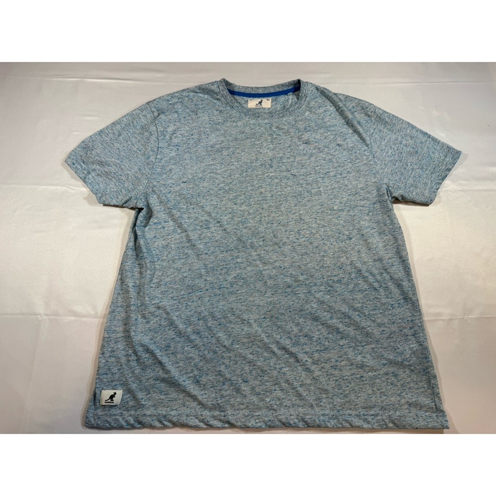 Kangol Mens T Shirt Medium M Heather Blue Marled Short Sleeve Crew Neck